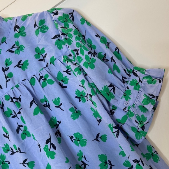 Ann Taylor Lavender and Emerald Floral Blouse - Picture 8 of 11